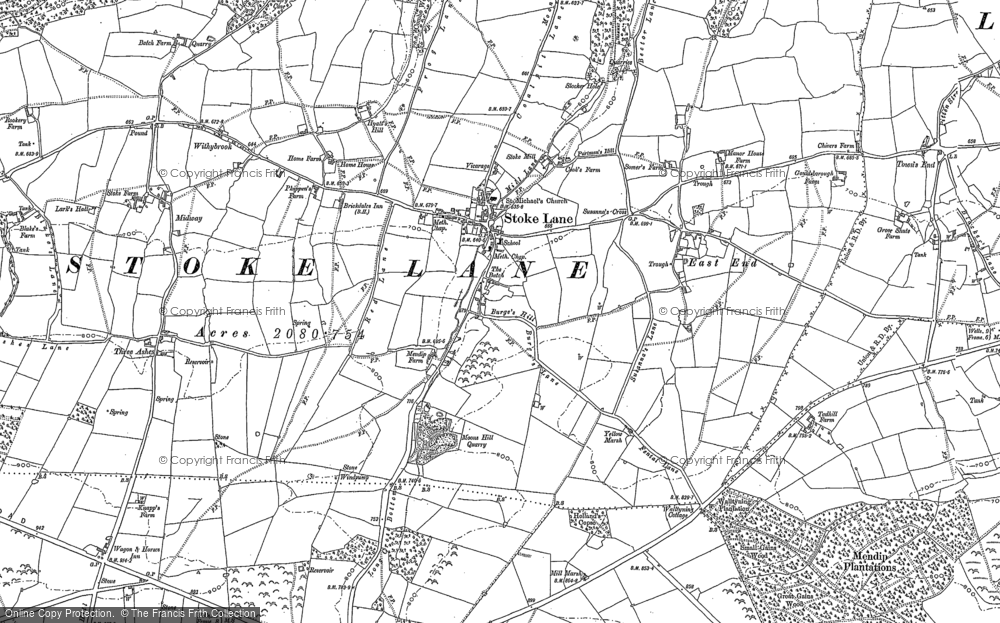 Old Map of Stoke St Michael, 1884 in 1884