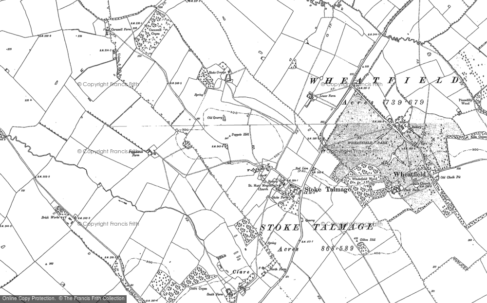 Old Map of Stoke Talmage, 1897 in 1897