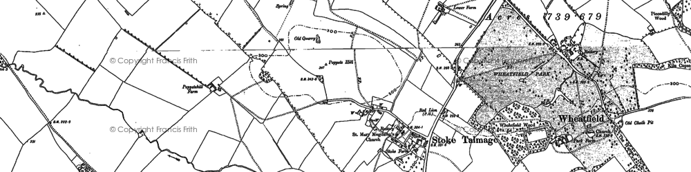 Old map of Stoke Talmage in 1897