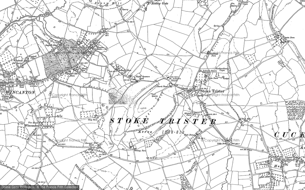 Old Map of Stoke Trister, 1885 - 1902 in 1885