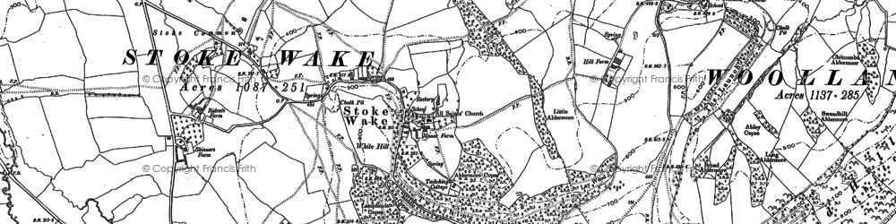 Old map of Bulbarrow Hill in 1887