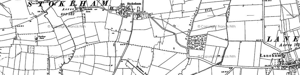 Old map of Stokeham in 1884