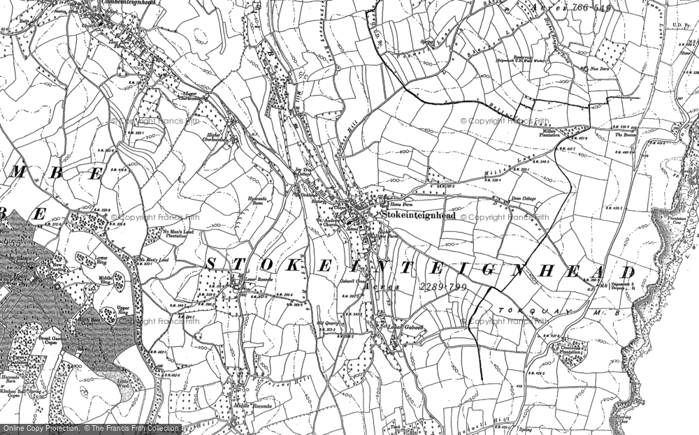 Old Map of Historic Map covering Lower Gabwell in 1904