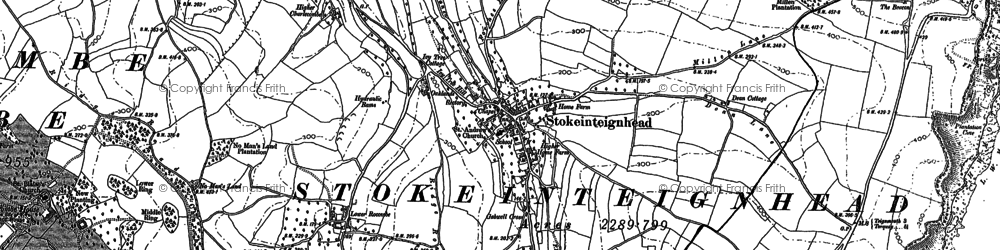 Old map of Stokeinteignhead in 1904