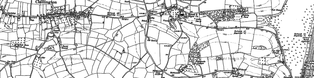 Old map of Frittiscombe in 1905