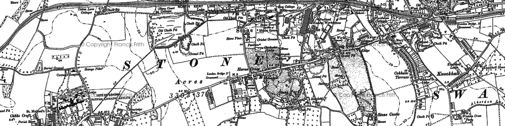 Old map of Crossways in 1895