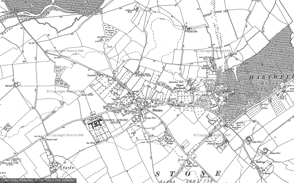 Old Map of Stone, 1897 - 1898 in 1897