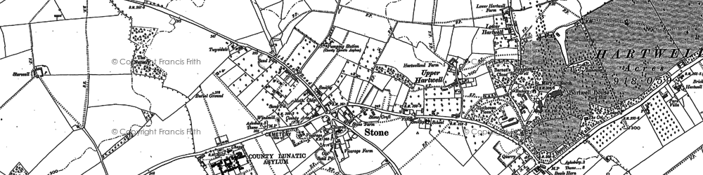 Old map of Stone in 1897