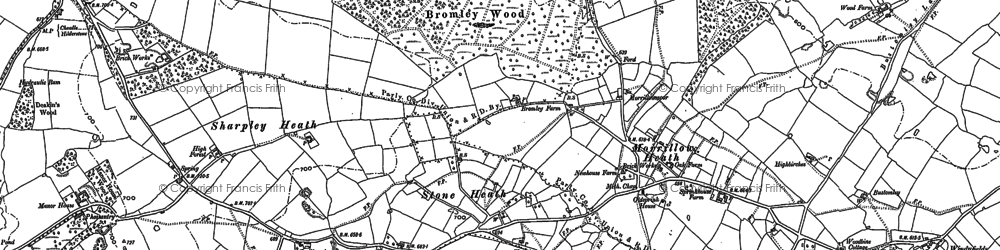 Old map of Windy Fields in 1881