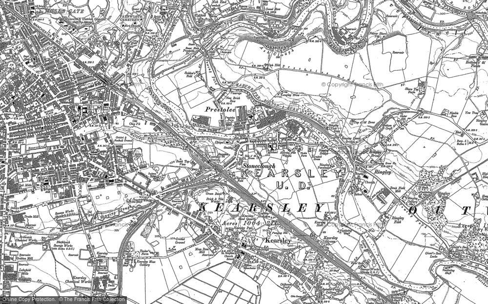 Old Map of Stoneclough, 1891 in 1891