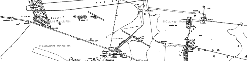 Old map of Winterbourne Stoke Group in 1889