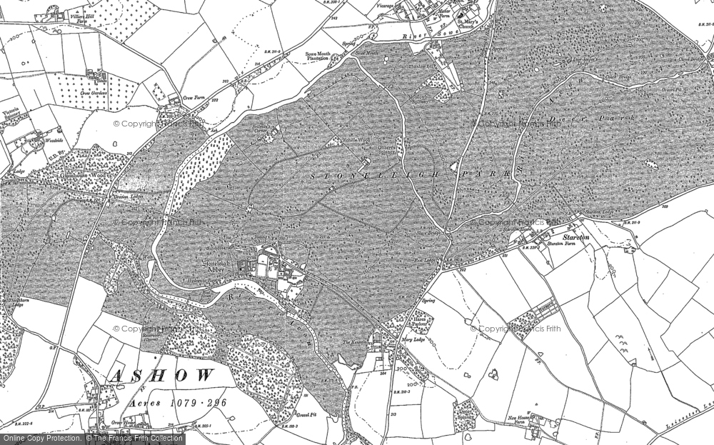 Old Map of Historic Map covering Westley Br in 1886