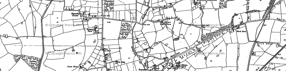 Old map of Stoneley Green in 1897