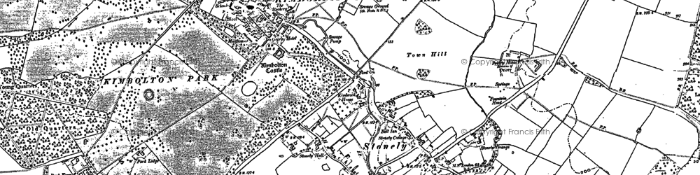 Old map of River Kym in 1900