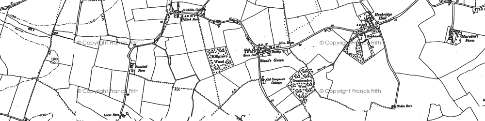 Old map of Stones Green in 1896