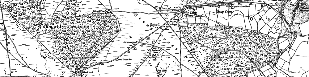 Old map of Acres Down Ho in 1896