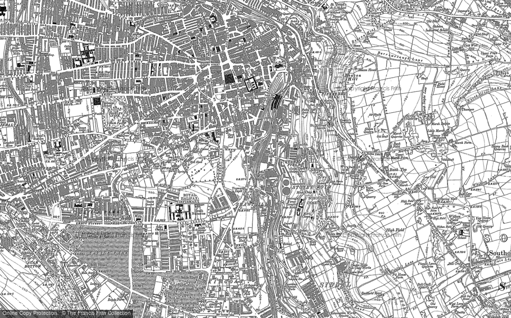 Old Map of Stoney Royd, 1892 - 1893 in 1892