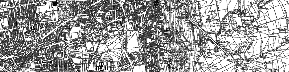 Old map of Stoney Royd in 1892