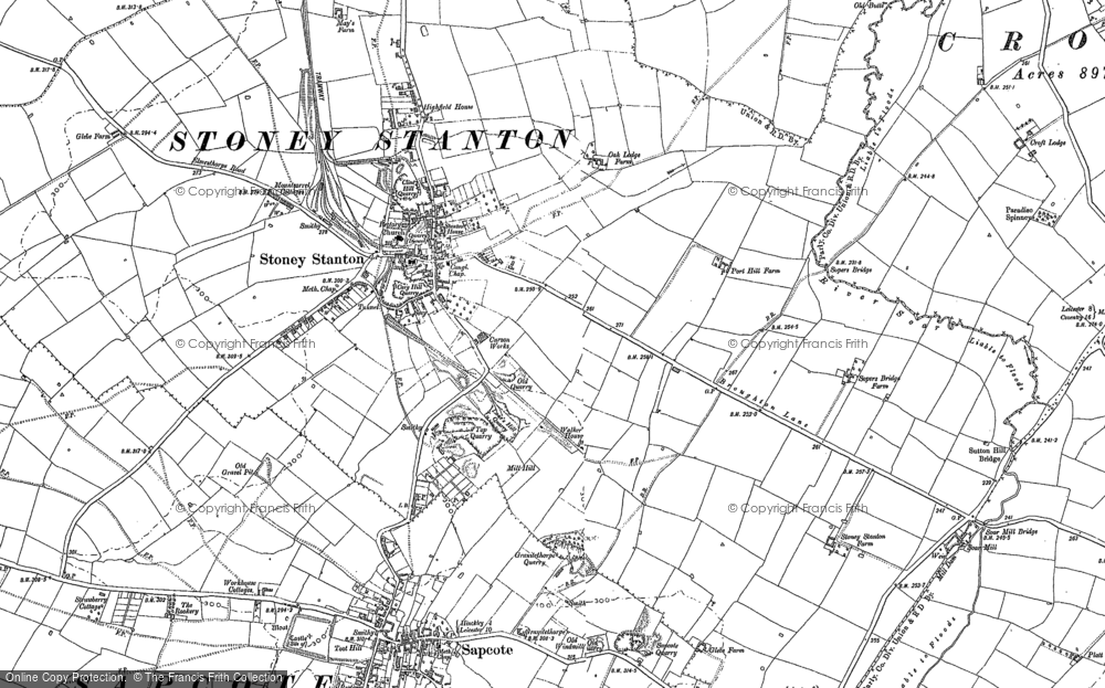 Old Map of Historic Map covering Stoney Cove in 1901