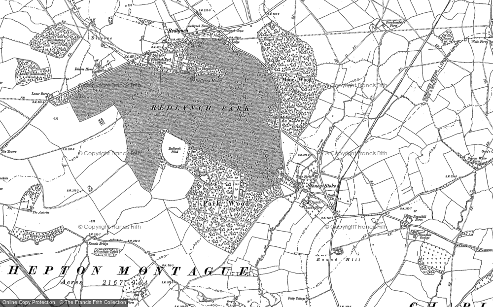 Old Map of Stoney Stoke, 1885 in 1885