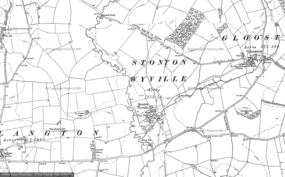 Old Map of Stonton Wyville, 1885 - 1902 in 1885