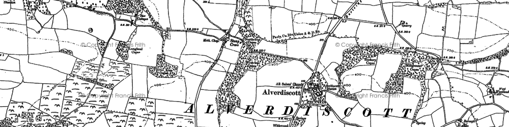 Old map of Bartridge Common in 1886