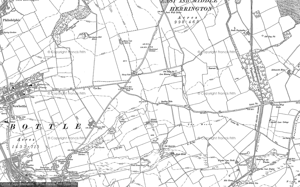 Old Map of Stony Gate, 1895 - 1914 in 1895