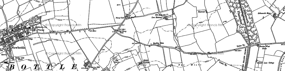 Old map of Stony Gate in 1895