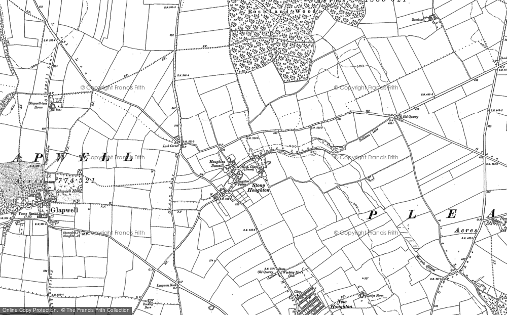 Old Map of Stony Houghton, 1897 in 1897