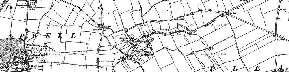 Old map of Stony Houghton in 1897