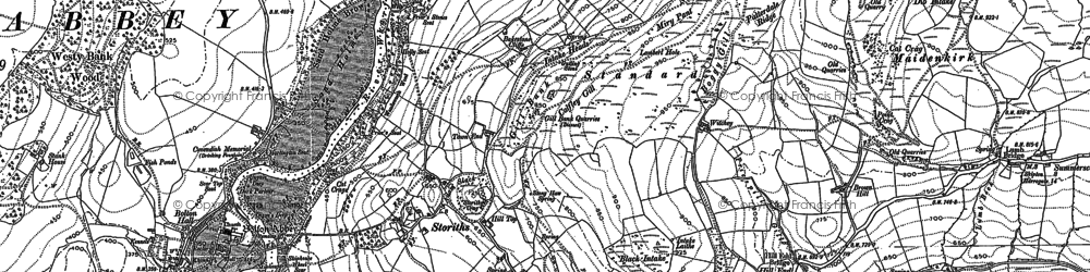 Old map of Storiths in 1906