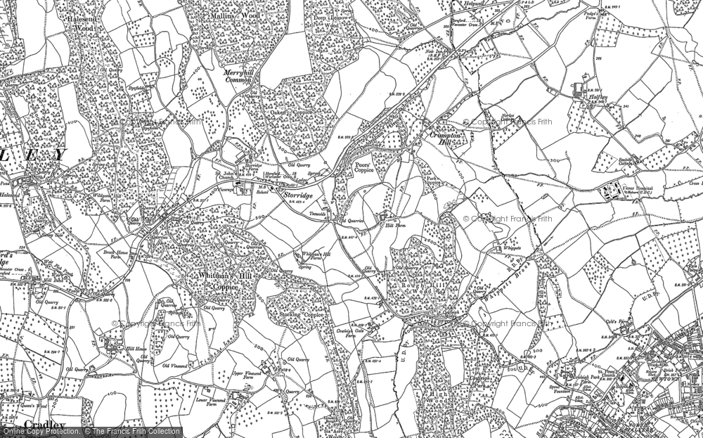 Old Map of Historic Map covering Bearswood Common in 1903