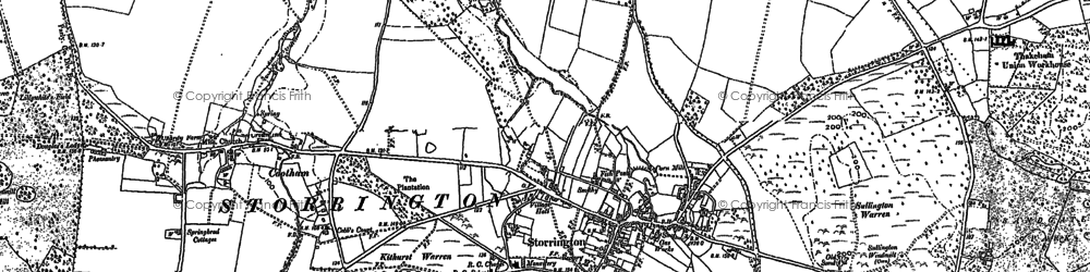 Old map of Storrington in 1896