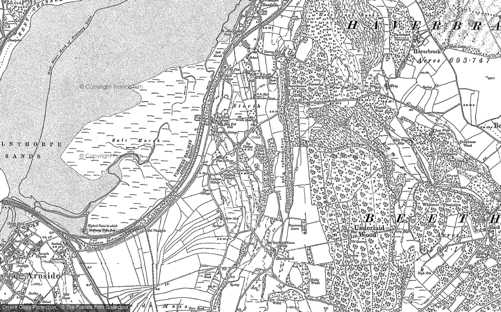 Old Map of Storth, 1911 - 1912 in 1911