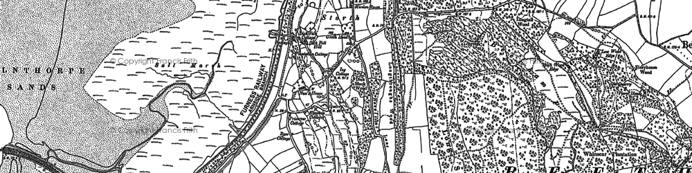 Old map of Storth in 1911