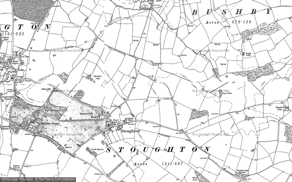 Old Map of Stoughton, 1884 - 1885 in 1884