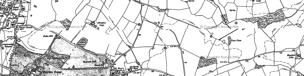 Old map of Stoughton in 1884