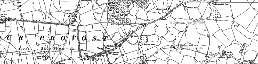 Old map of Stour Row in 1900