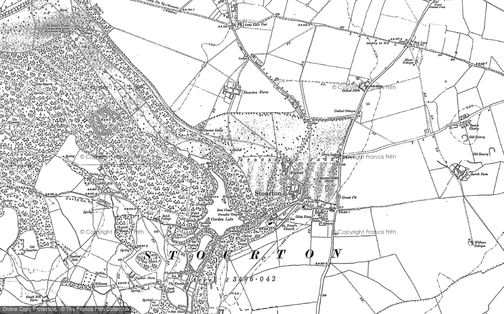 Old Map of Stourhead, 1900 - 1923 in 1900