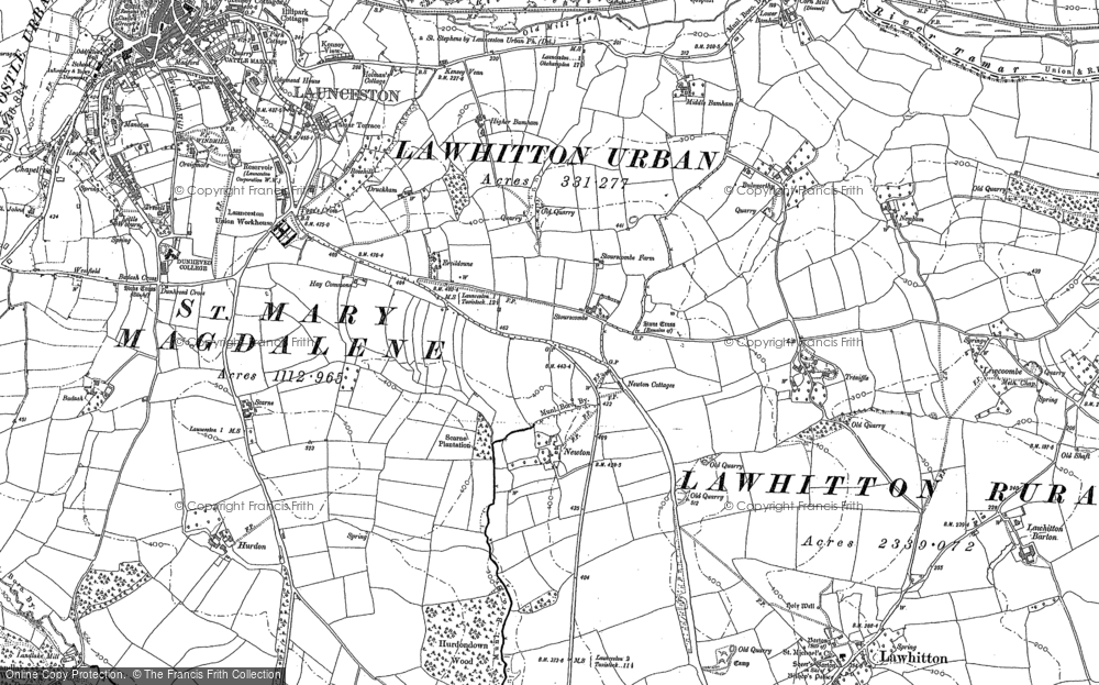 Old Map of Stourscombe, 1882 - 1883 in 1882