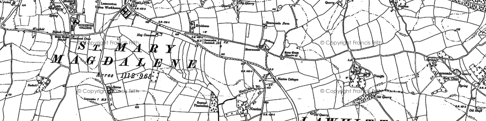 Old map of Stourscombe in 1882