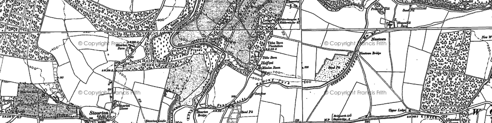 Old map of Stourton in 1901