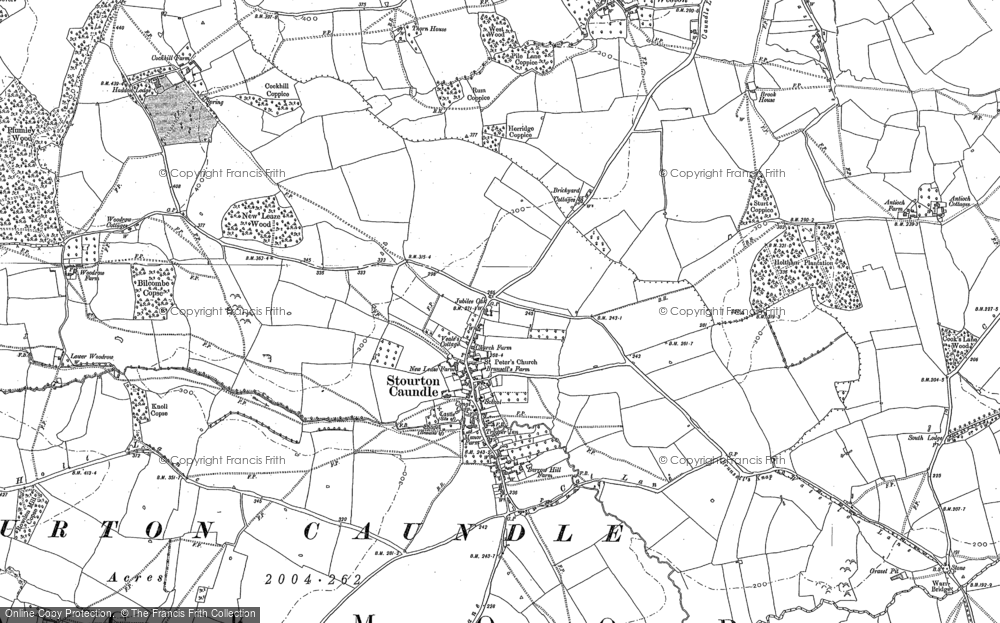 Old Map of Stourton Caundle, 1886 - 1901 in 1886