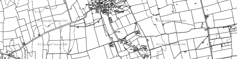 Old map of Stow in 1885