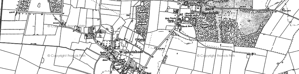 Old map of Stow Bardolph in 1884