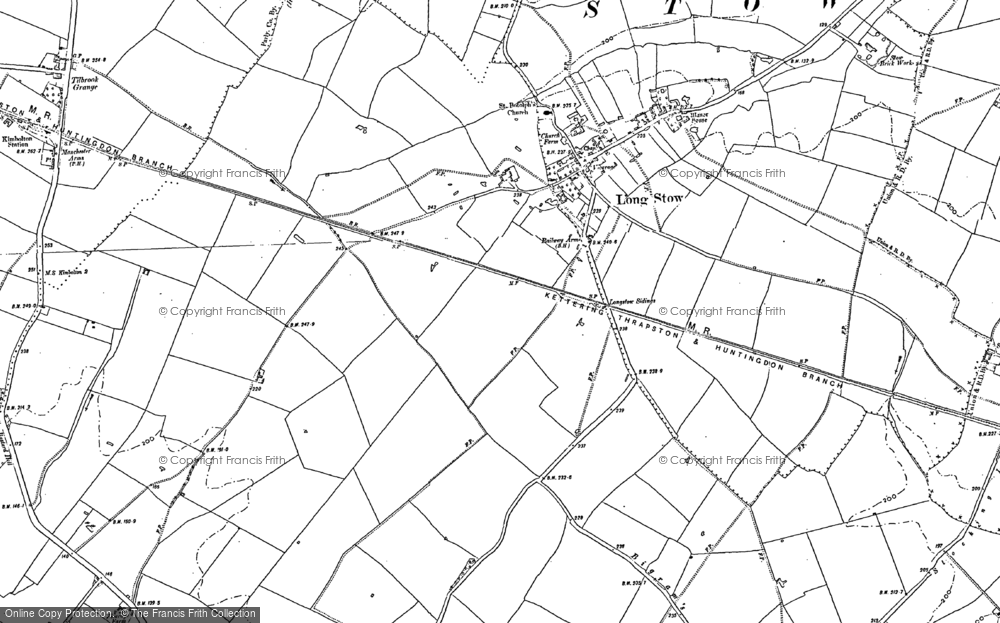 Old Map of Stow Longa, 1900 in 1900