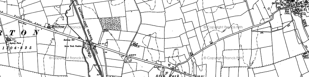Old map of Stow Park in 1885