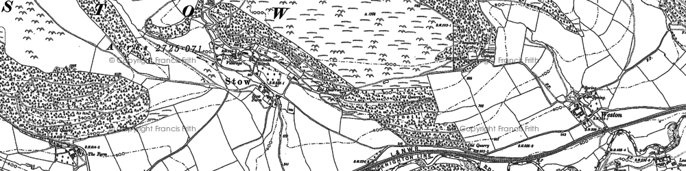 Old map of Stowe in 1887