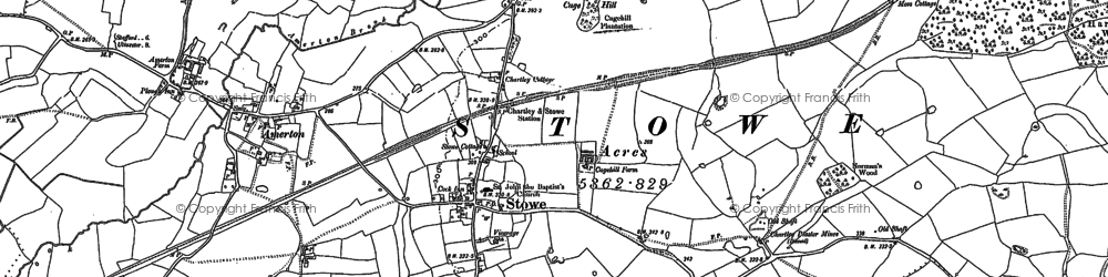 Old map of Chartley Hall in 1881