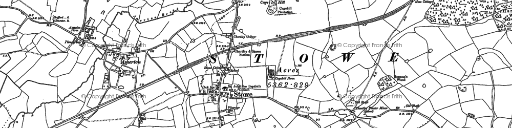 Old map of Stowe-by-Chartley in 1881